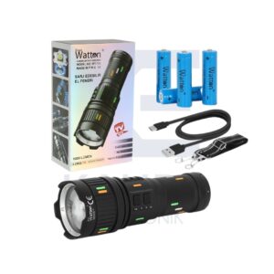 WT-731 5000 LÜMEN AVCI FENERİ LED ŞARJ GÖSTERGELİ