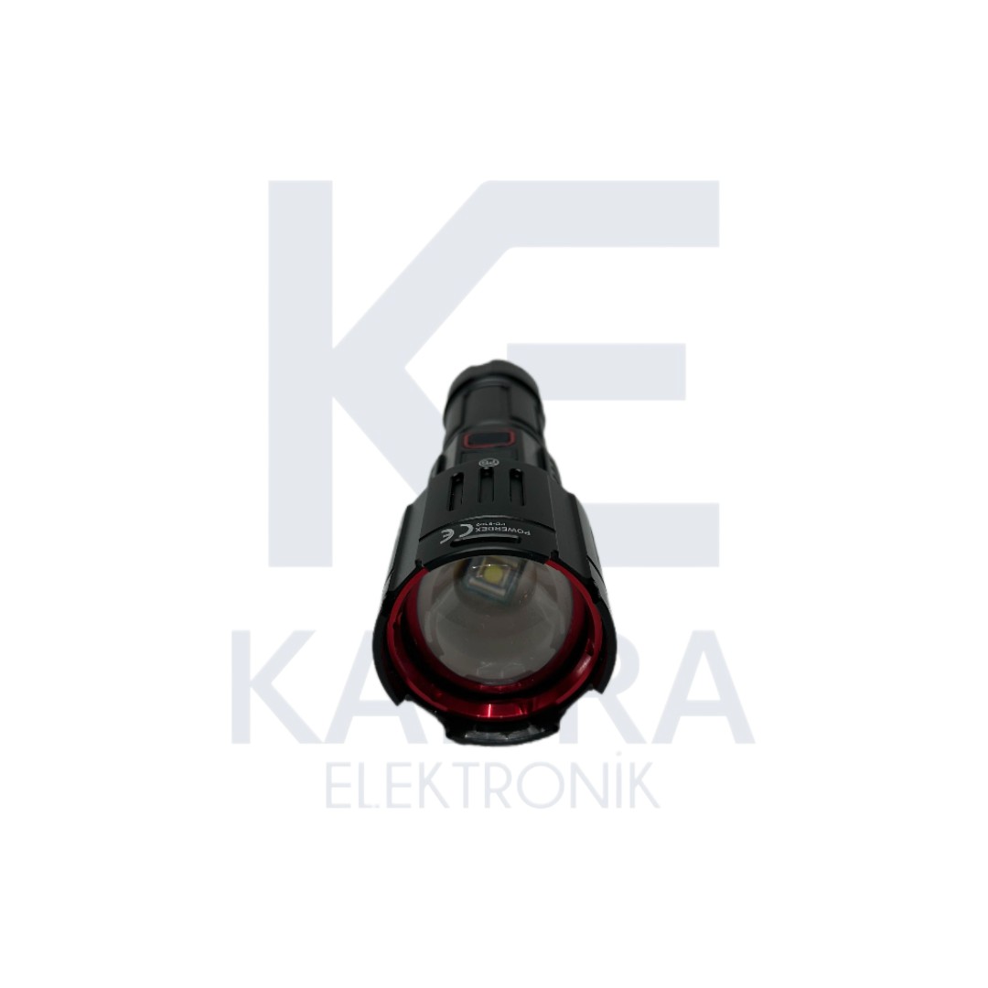 Pd-9100 30W 2800 Lümen Zoomlu Şarjlı Avcı Feneri - Görsel 4