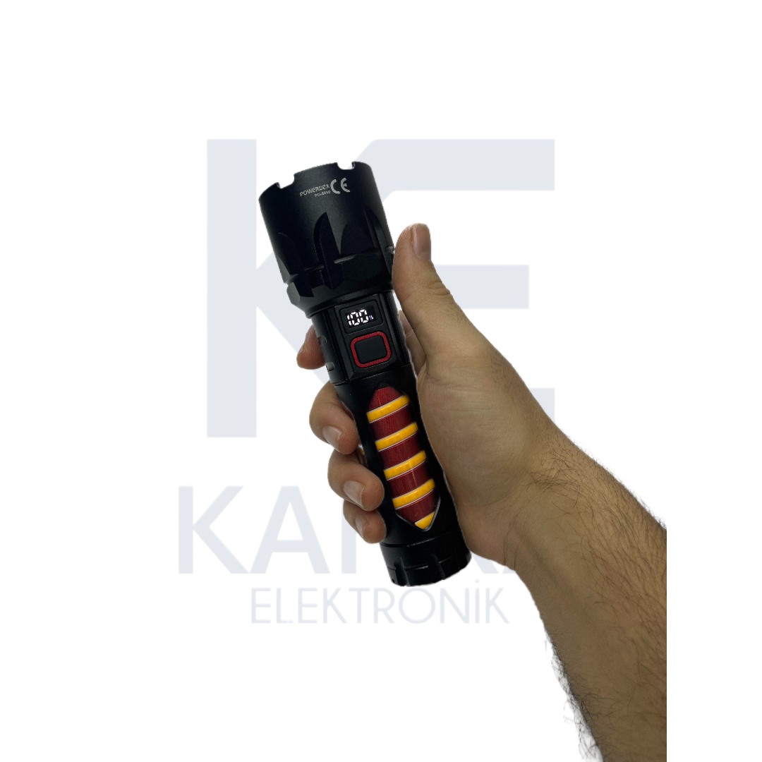 Pd-8800 20W 2000 Lümen El&Masa Feneri Profesyonel Zoom - Görsel 6