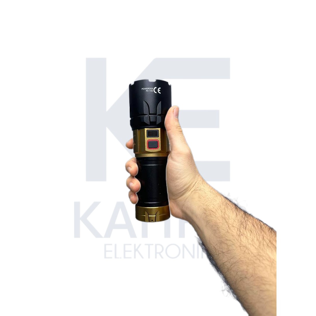 Pd-11500 40w 4000 Lümen Profesyonel Zoomlu Avcı El Feneri - Görsel 6