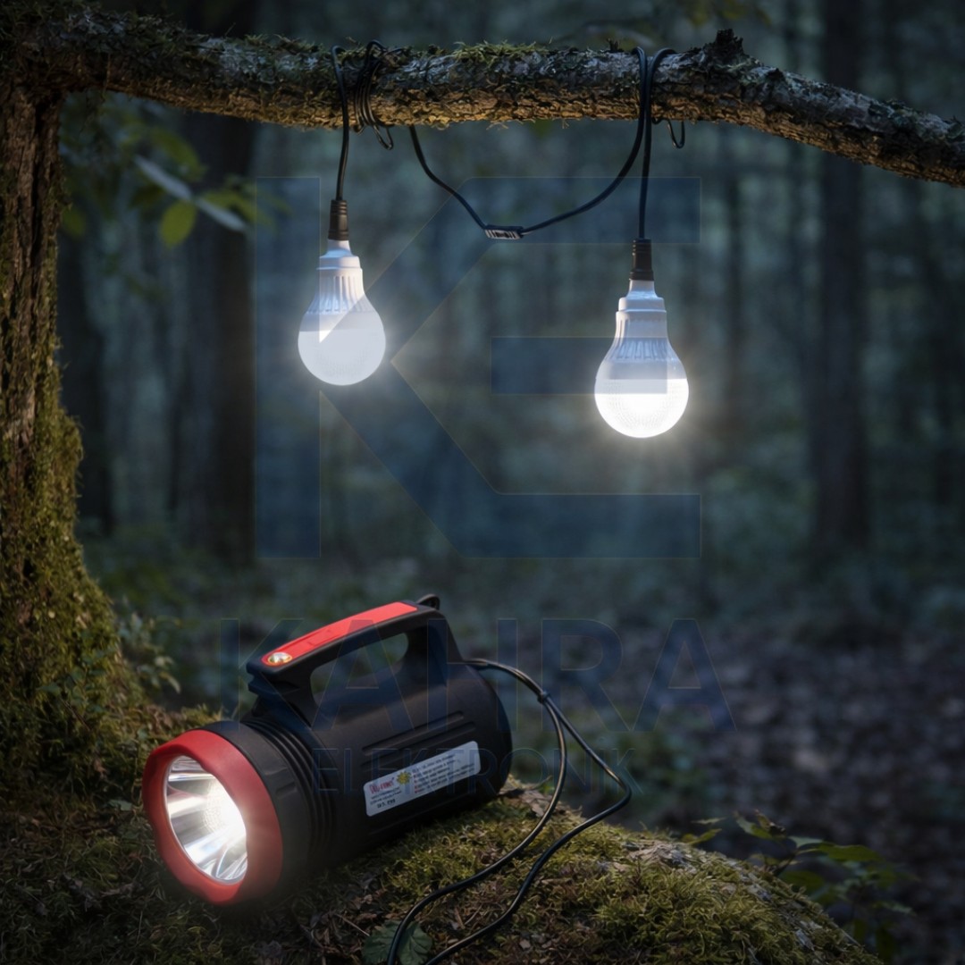 Wt-315 Aynalı El Feneri & Solar Şarj - Led Ampul Aydınlatması - Görsel 5