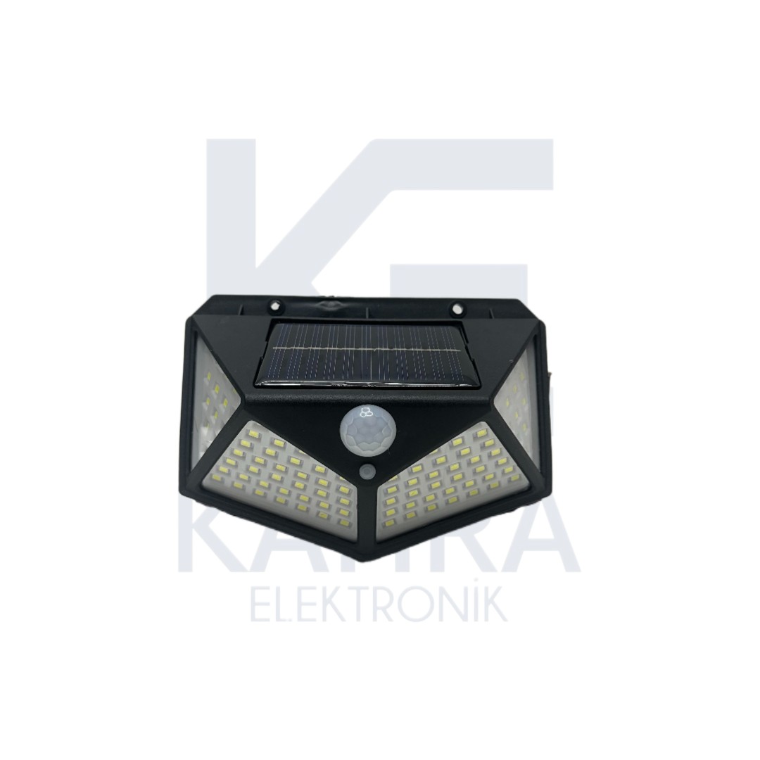 100 LEDLİ BAHÇE SOLAR DUVAR ARMATÜRÜ 1200 LÜMEN HL-5163