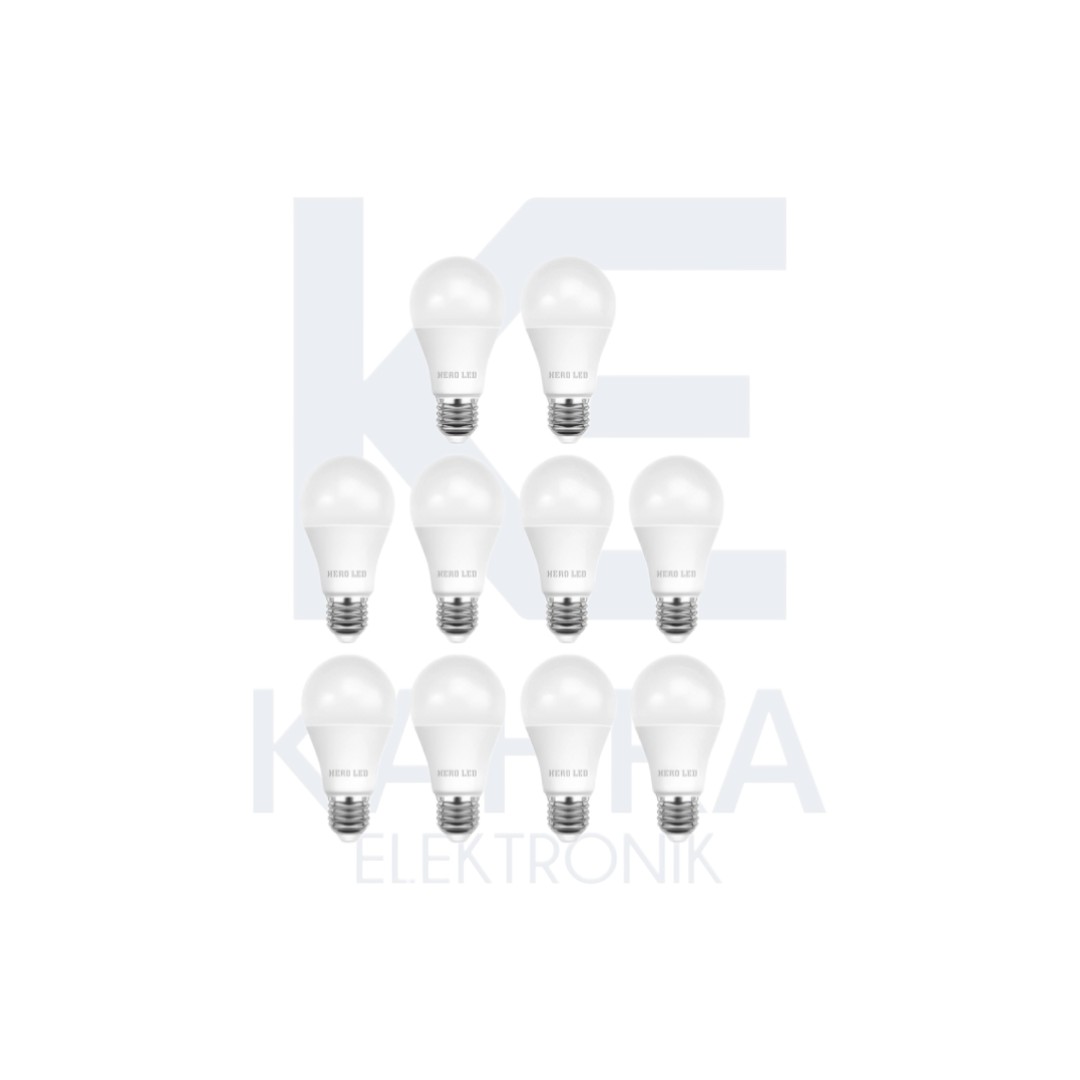 Günışığı -10'lu 9 Watt E27 Duy Led Ampul Tasarruflu Ampul